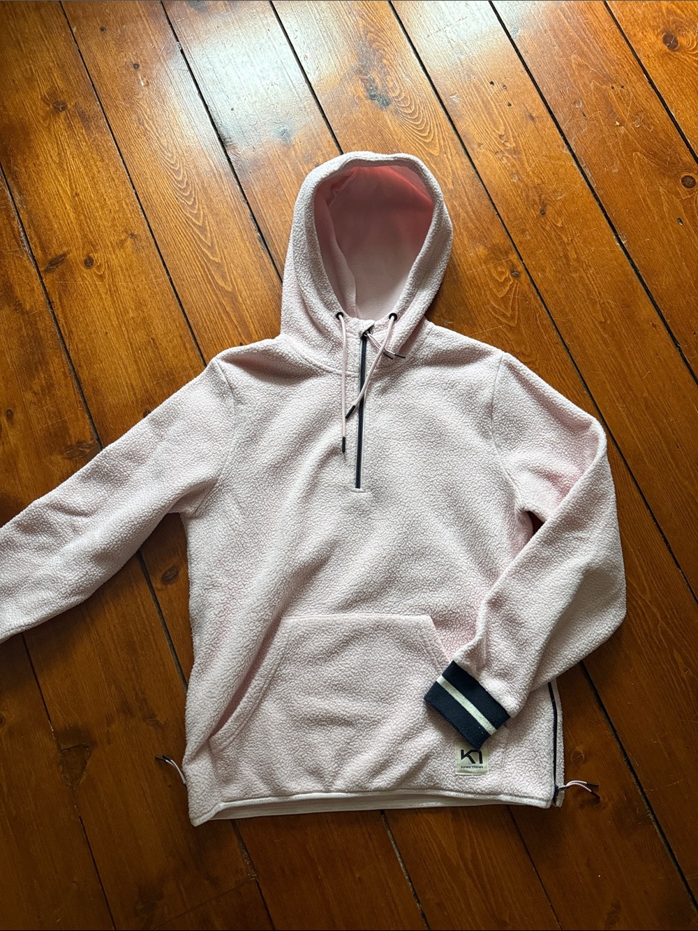 Kari Traa Light Pink Sherpa Half-Zip Hoodie